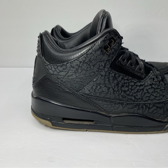 Nike Air Jordan 3 Mens Sz Retro Black Back Flip 20 Used 31001